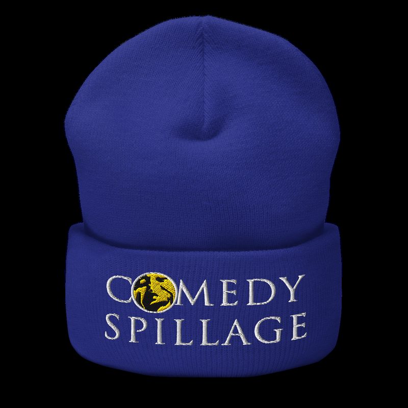 Comedy Spillage Signature Blue Embroidered Beanie