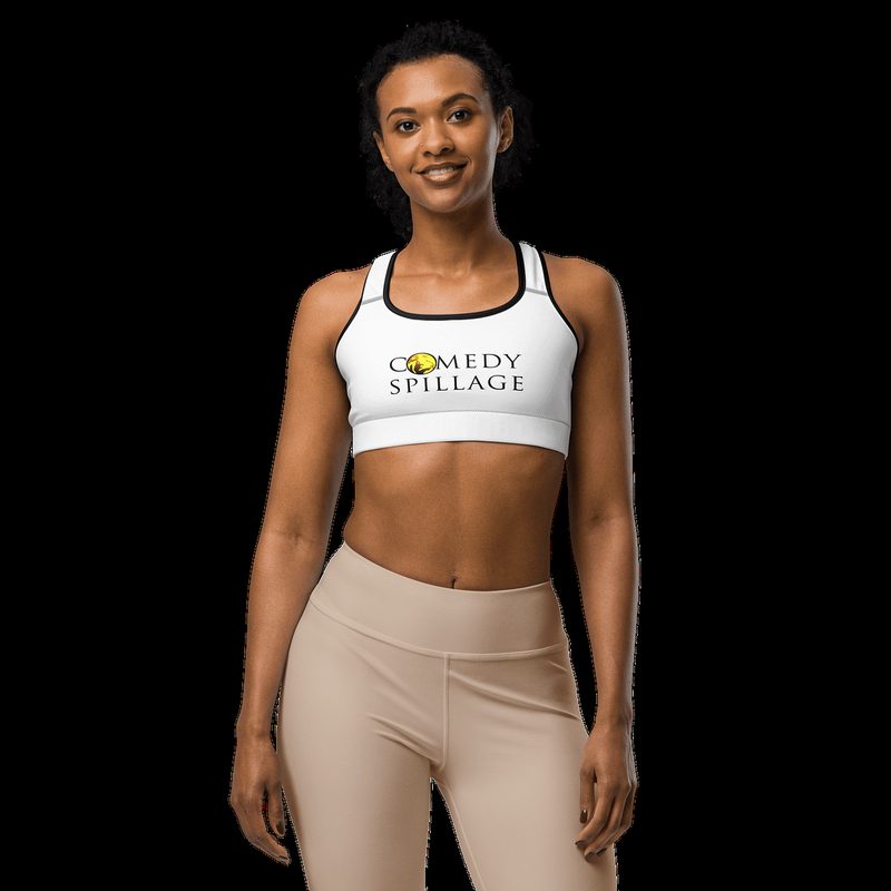 Comedy Spillage Women's Racerback Sports Bra